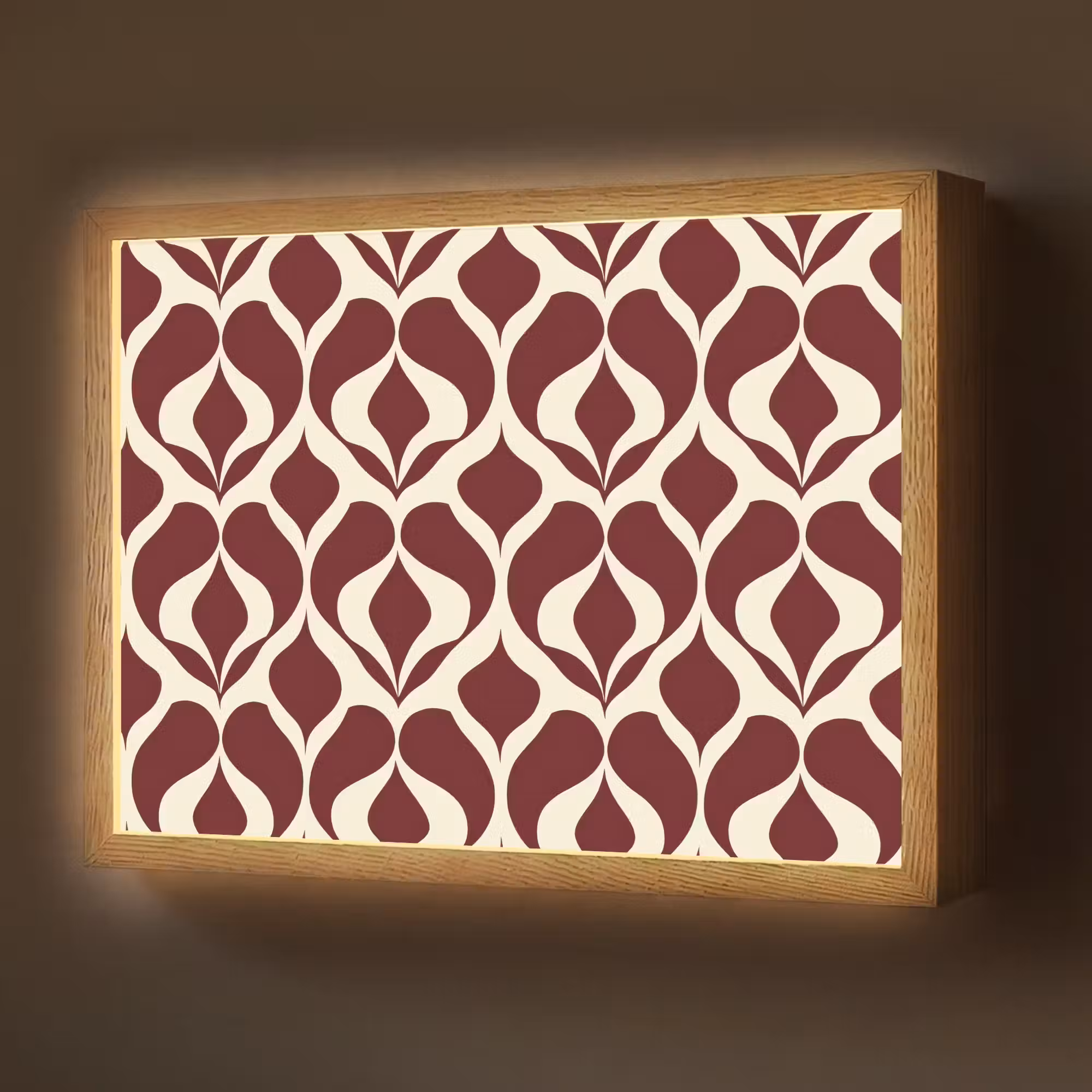 Lightbox - Wandlamp - Rood - Druppelpatroon - Grafisch