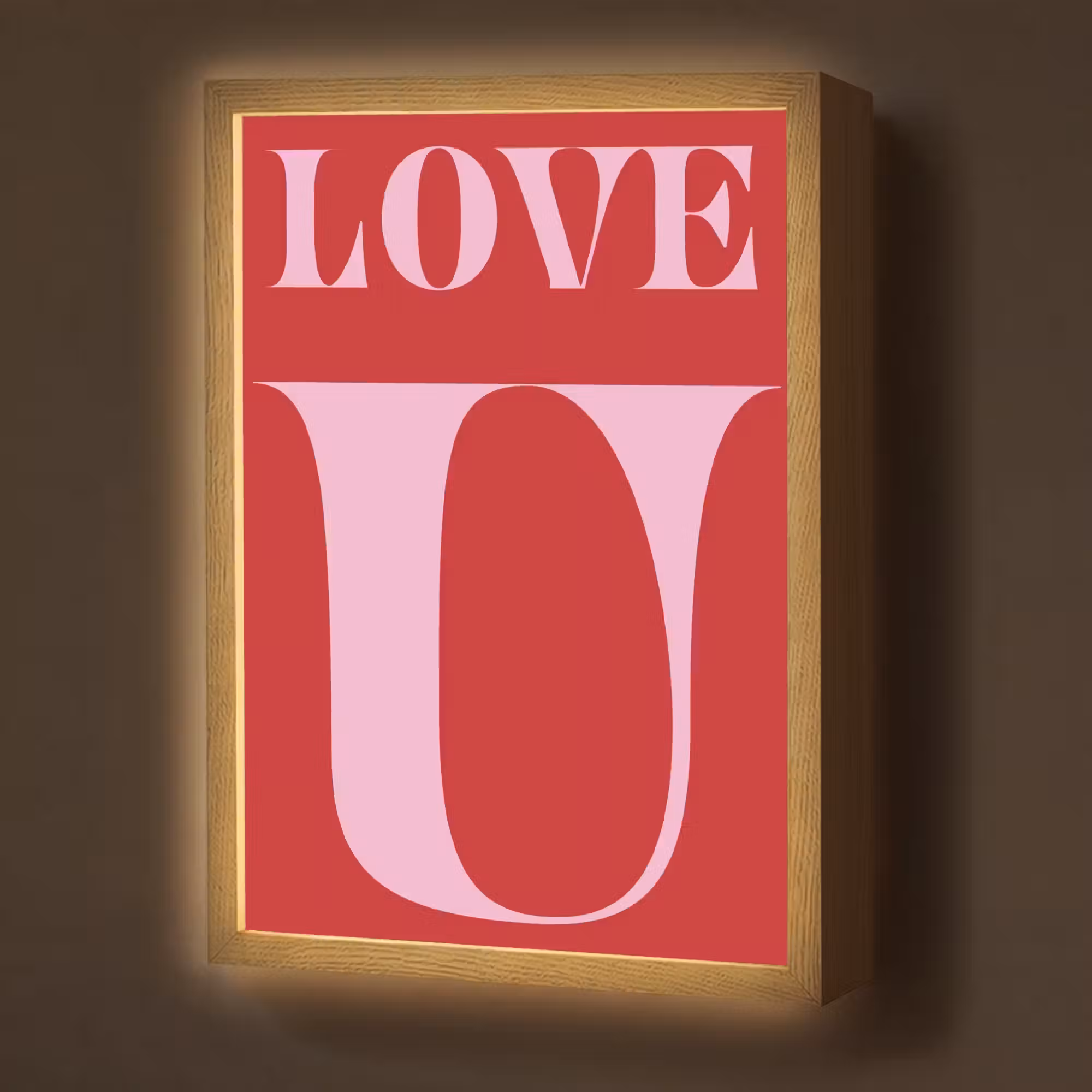 Lightbox - Wandlamp - Rood - Love - Valentijn - Roze