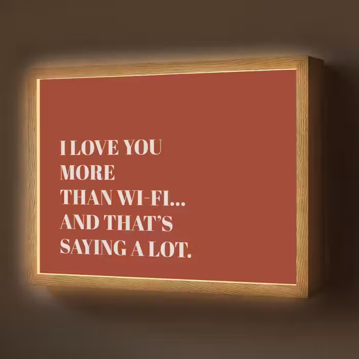 Lightbox - Wandlamp - Rood - Quote - Liefde