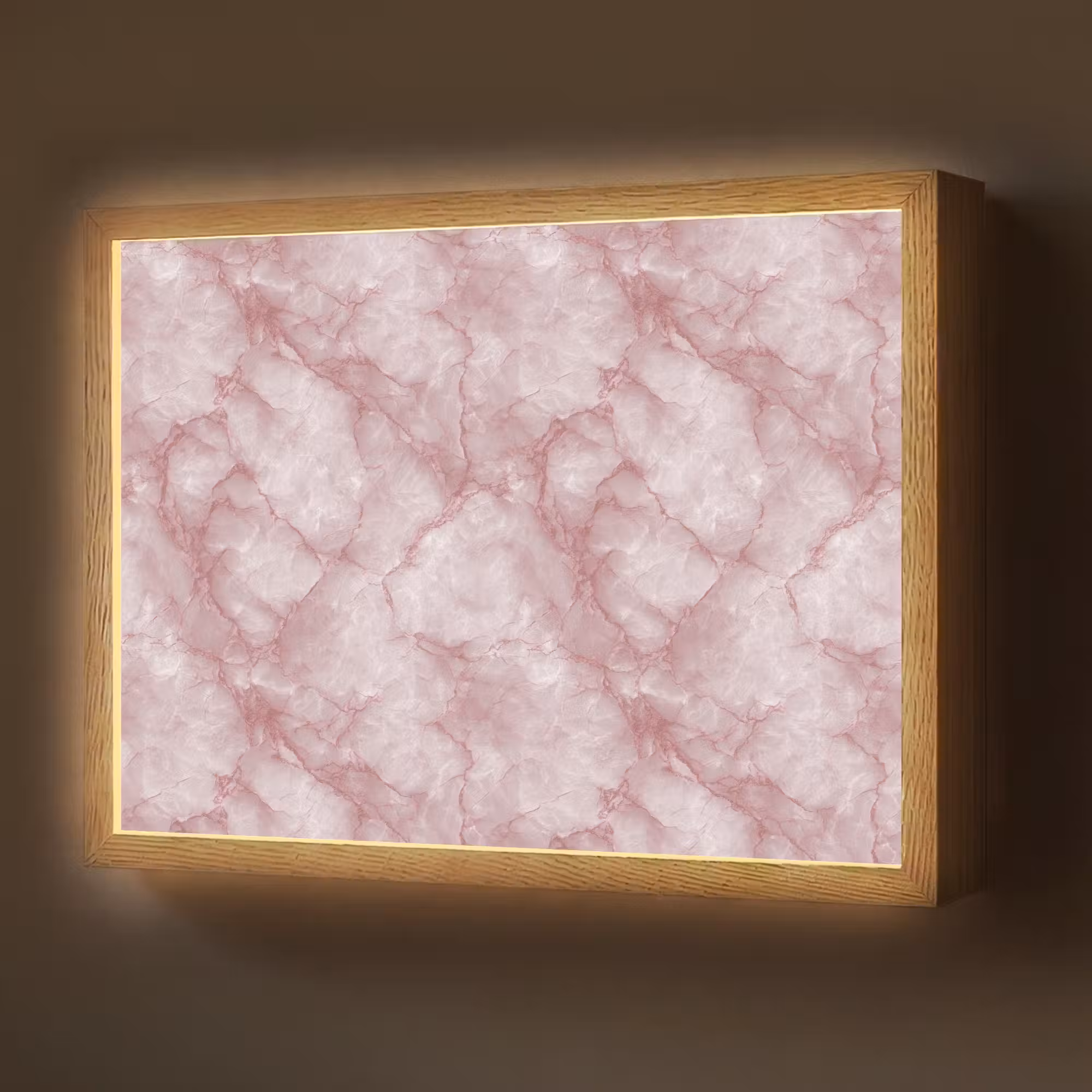 Lightbox - Wandlamp - Roze - Kwartsmarmer - Aders
