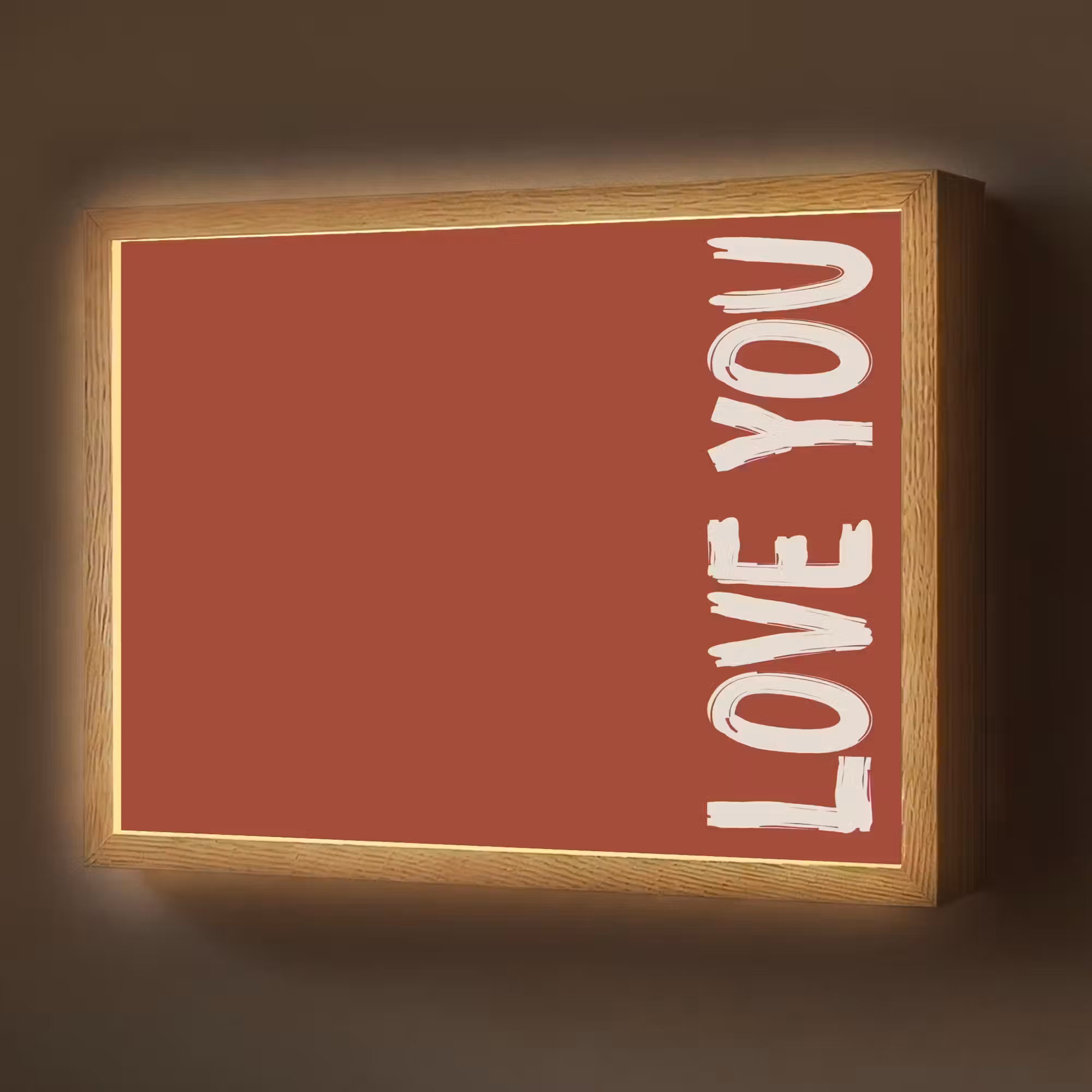 Lightbox - Wandlamp - Schuin - Loveyou - Rood