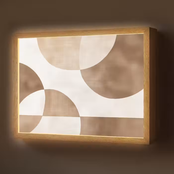 Lightbox - Wandlamp - Snijdende cirkels - Overlappende vlakken