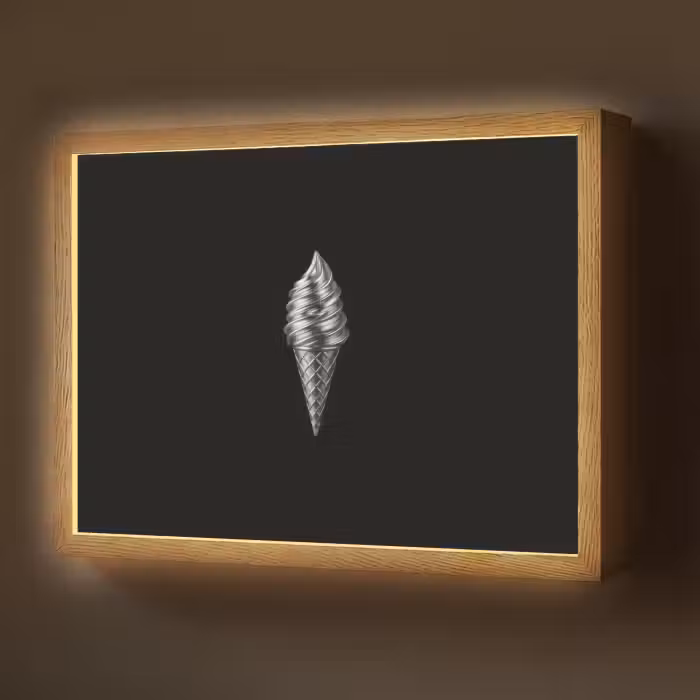 Lightbox - Wandlamp - Softijs - Realistisch - Futuristisch
