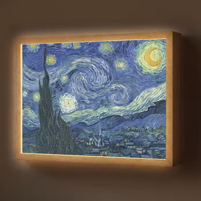 Lightbox - Wandlamp - Sterrennacht - Schilderij - Oude meesters - Vincent van Gogh