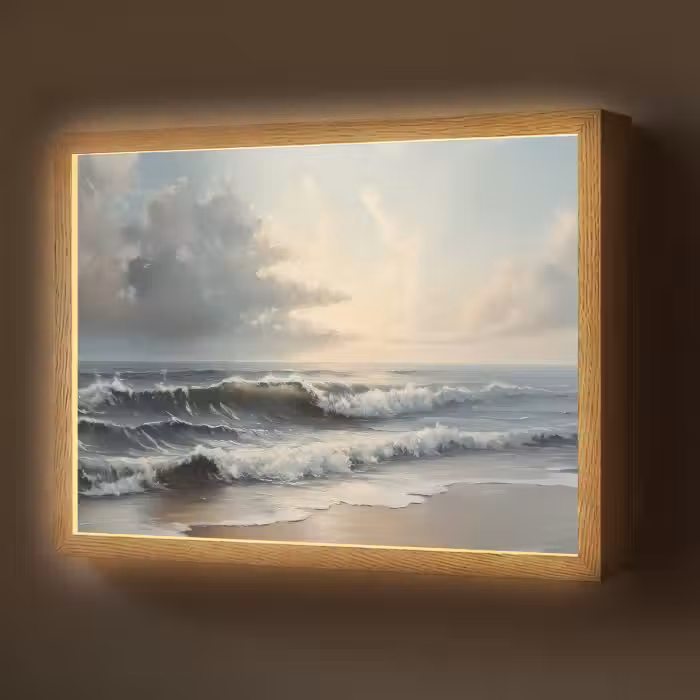 Lightbox - Wandlamp - Strand - Zee - Zonsondergang