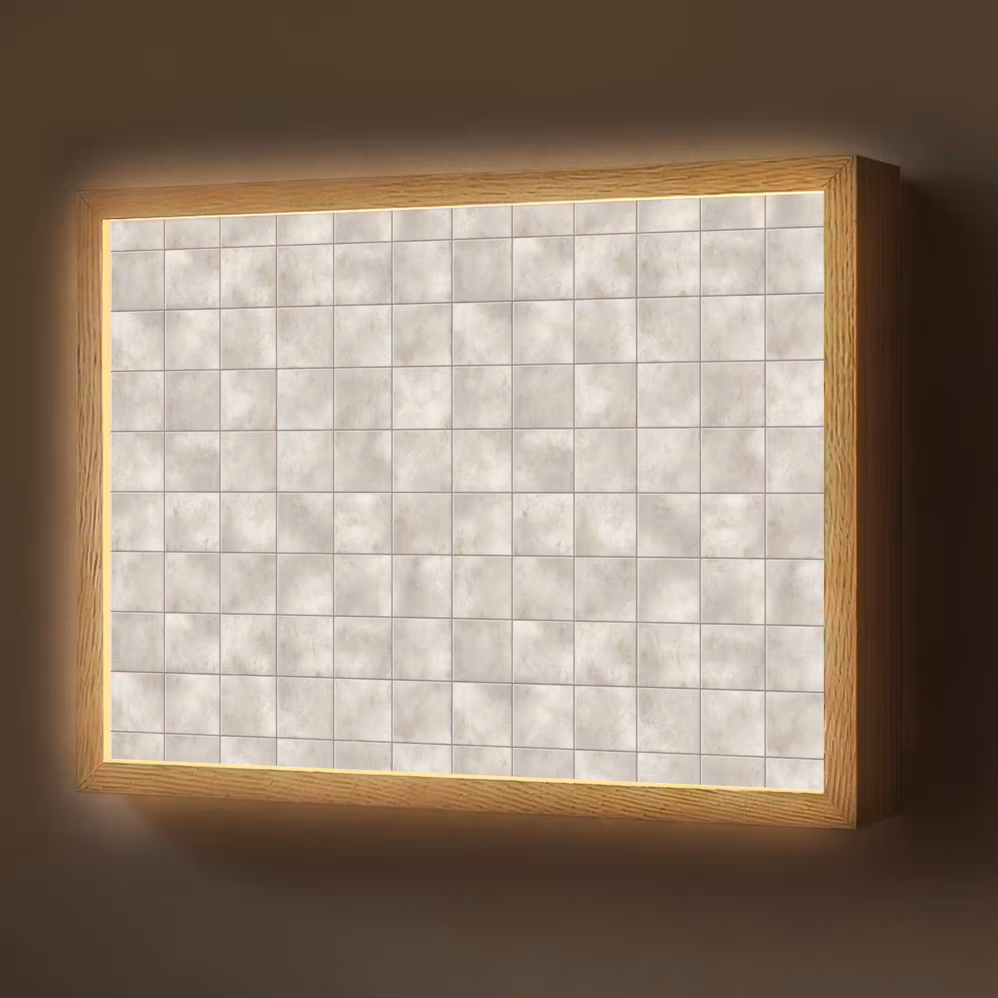 Lightbox - Wandlamp - Tegels - Natuurlijk - Grijs