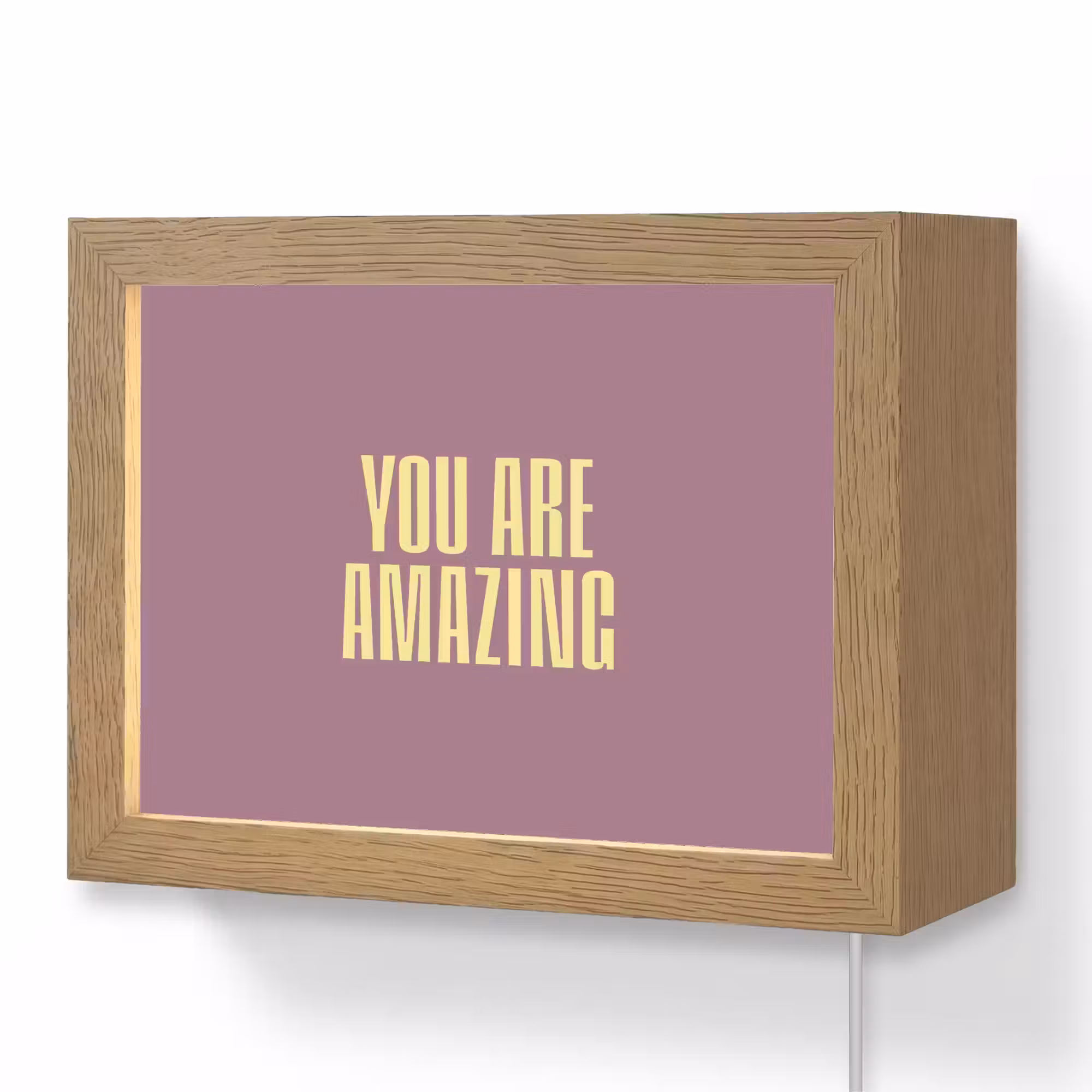 Lightbox - Wandlamp - Tekst - Paars - Amazing
