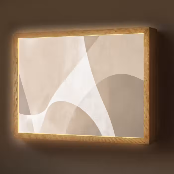 Lightbox - Wandlamp - Vloeiende vlakken - Harmonieus - Golvend