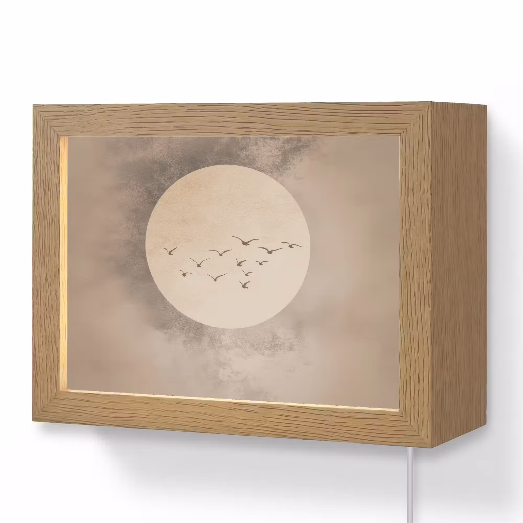 Lightbox - Wandlamp - Vogel - Beige - Japandi
