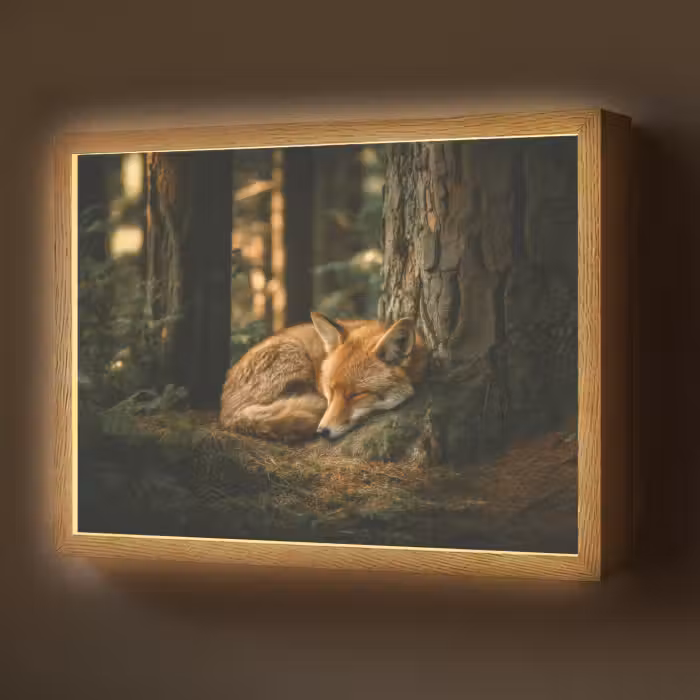 Lightbox - Wandlamp - Vos - Bos - Slapen