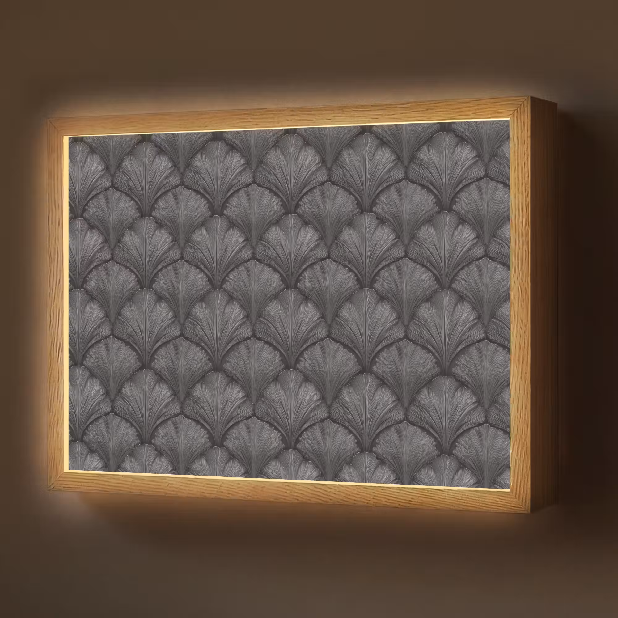 Lightbox - Wandlamp - Waaier - Motief - Grijs