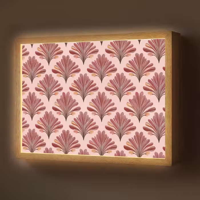 Lightbox - Wandlamp - Waaier - Roze - Rood