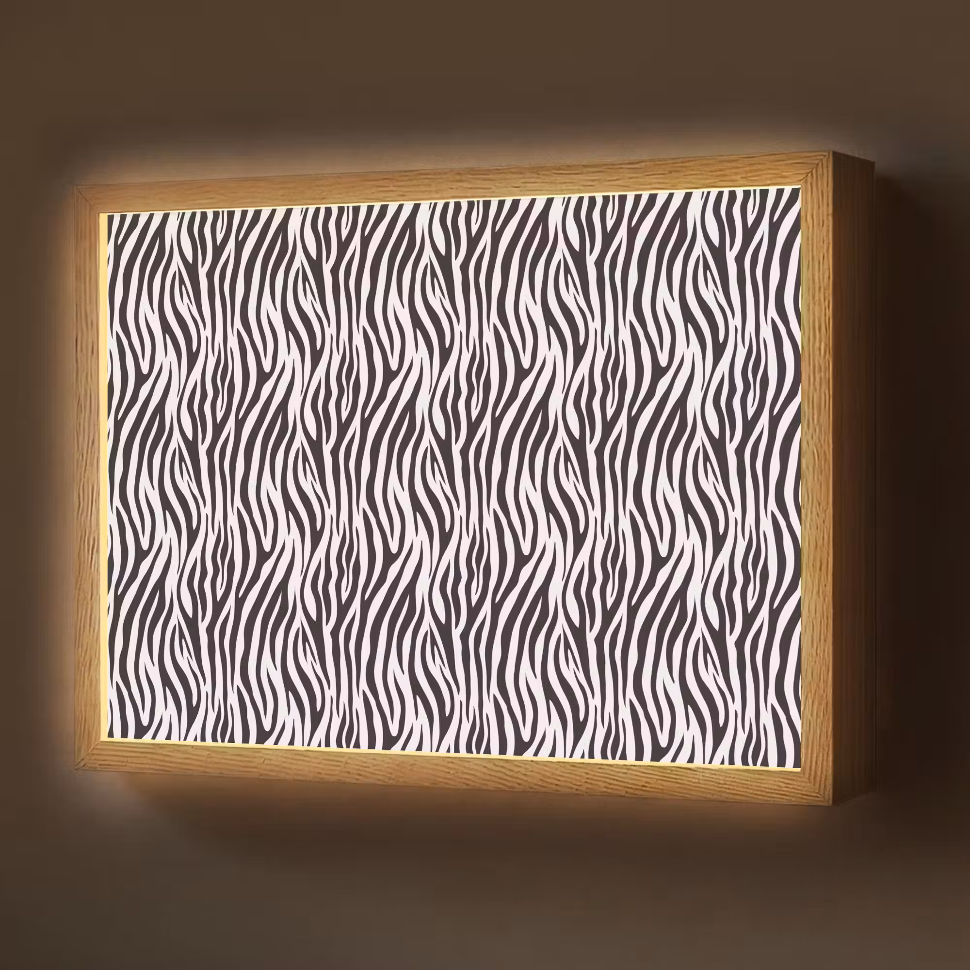 Lightbox - Wandlamp - Zwart - Wit - Zebra - Patroon