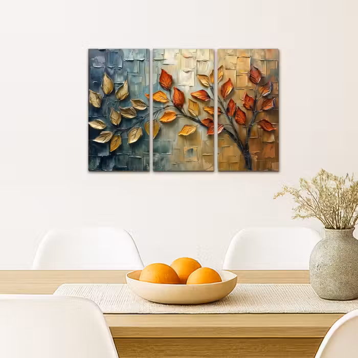 Meerluik schilderij -  3 luiken - Boom - Bladeren - Natuur - Verflook