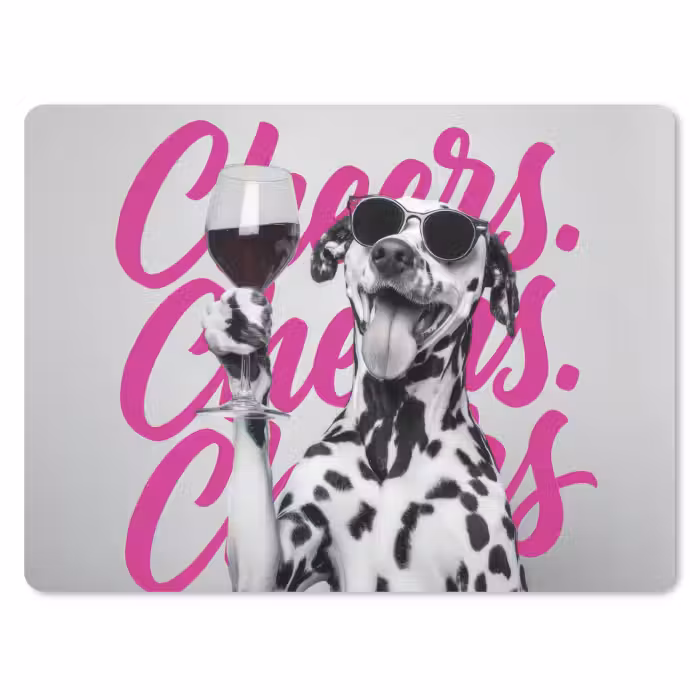 Muismat - Cheers - Hond - Roze - Wijn