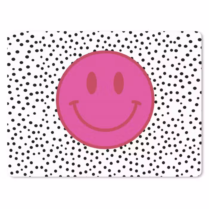 Muismat - Smiley - Roze - Stippen