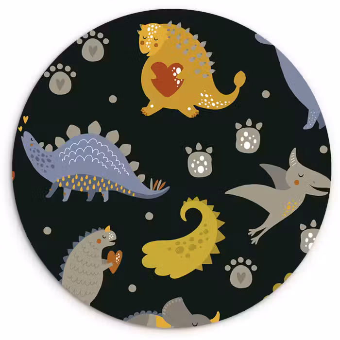 Muurcirkel - Dino - Kinderen - Patronen - Jongens - Meisjes - Dinosaurus