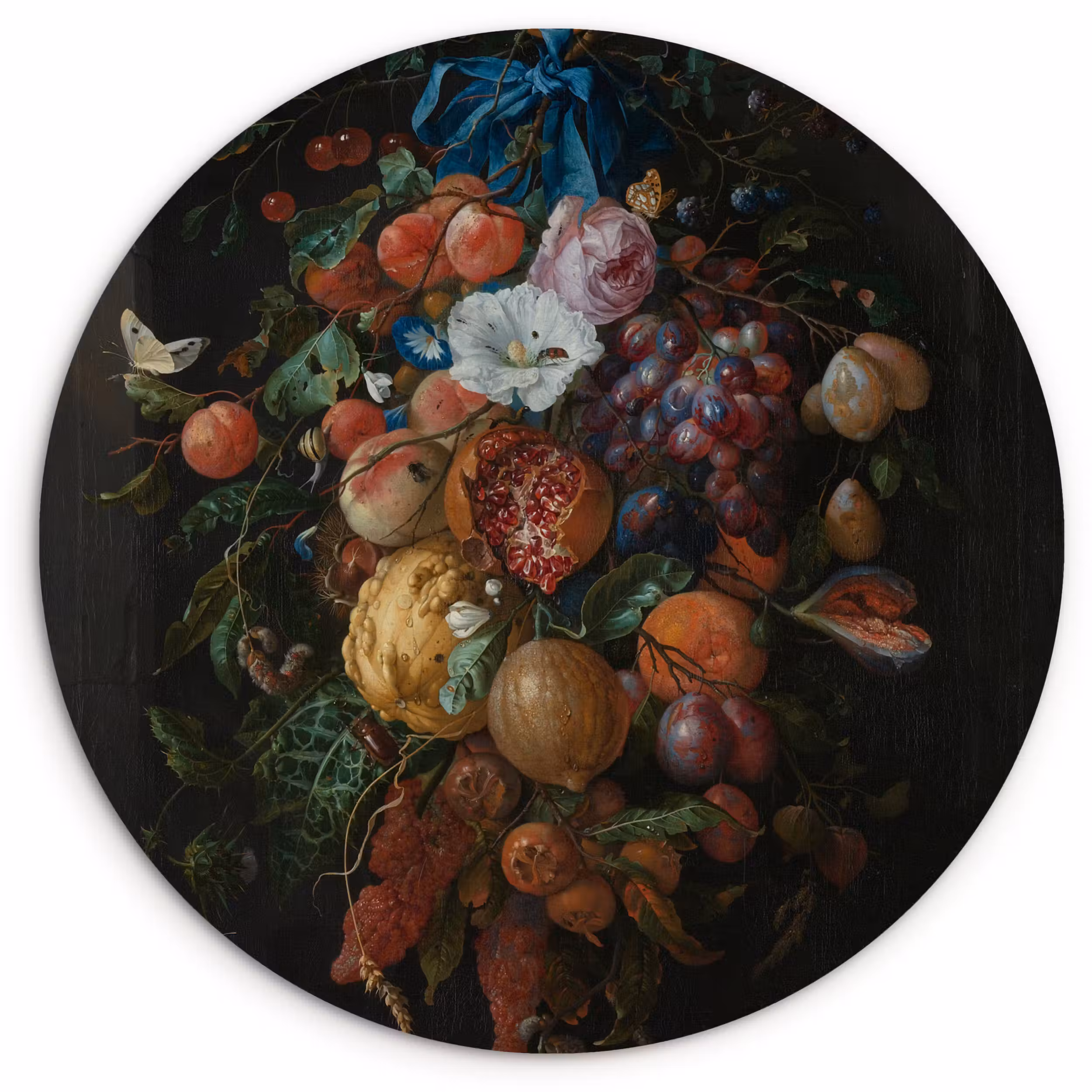Muurcirkel - Festoen van vruchten en bloemen - Schilderij van Jan Davidsz. de Heem