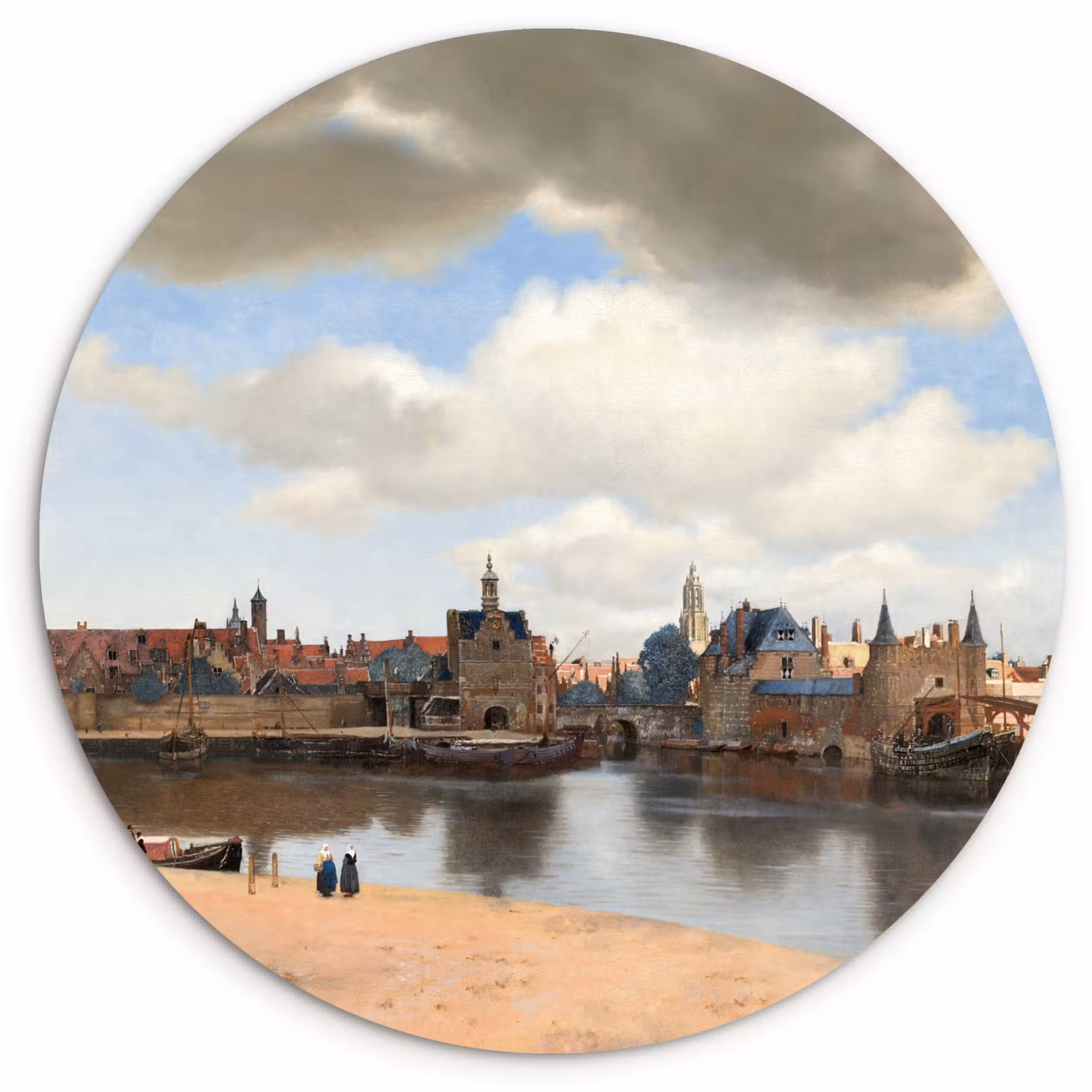 Muurcirkel - Gezicht op Delft - Schilderij van Johannes Vermeer