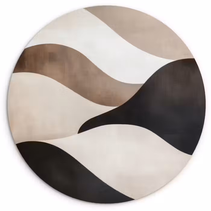 Muurcirkel - Golven - Abstract - Beige