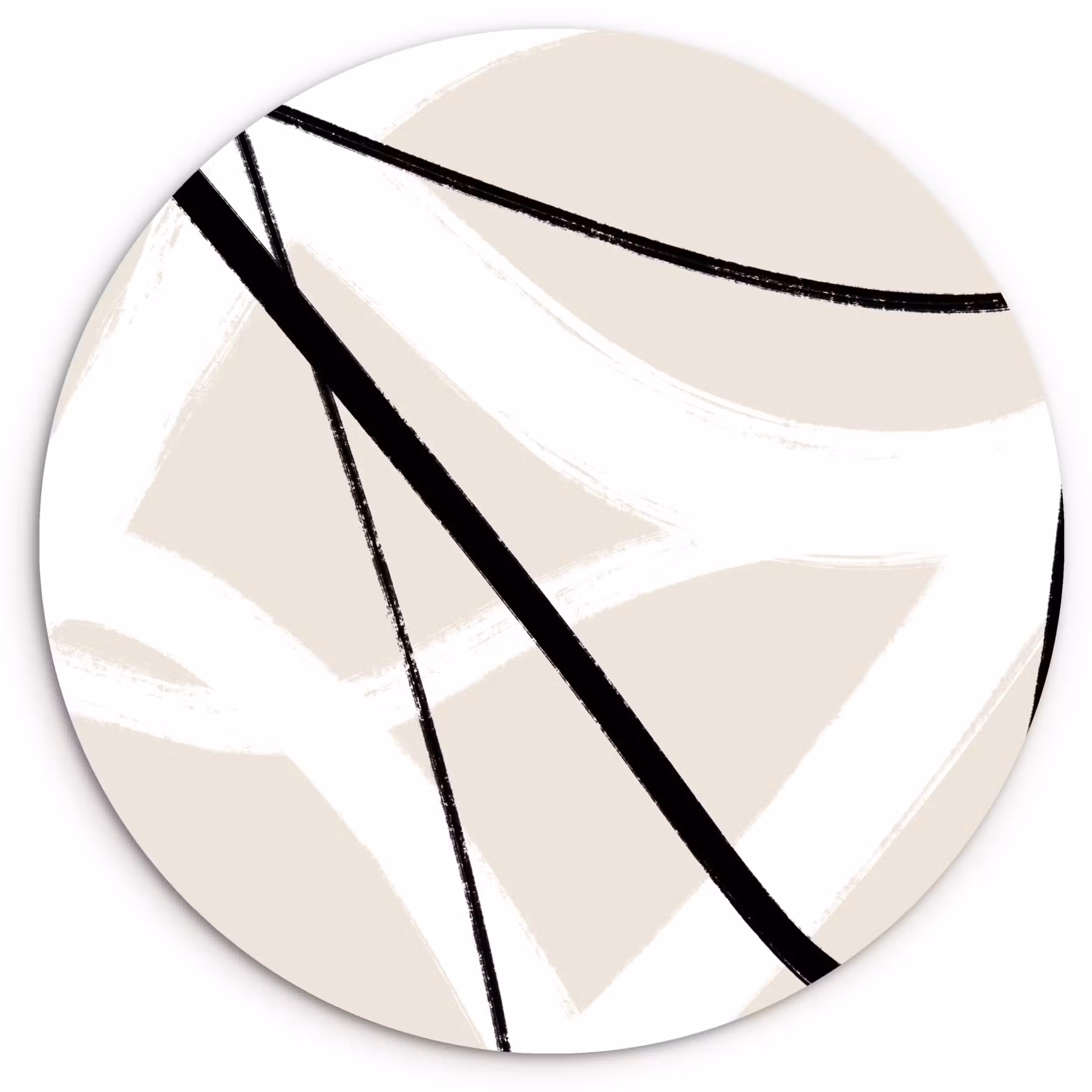 Muurcirkel - Lijn - Abstract - Minimalisme - Pastel