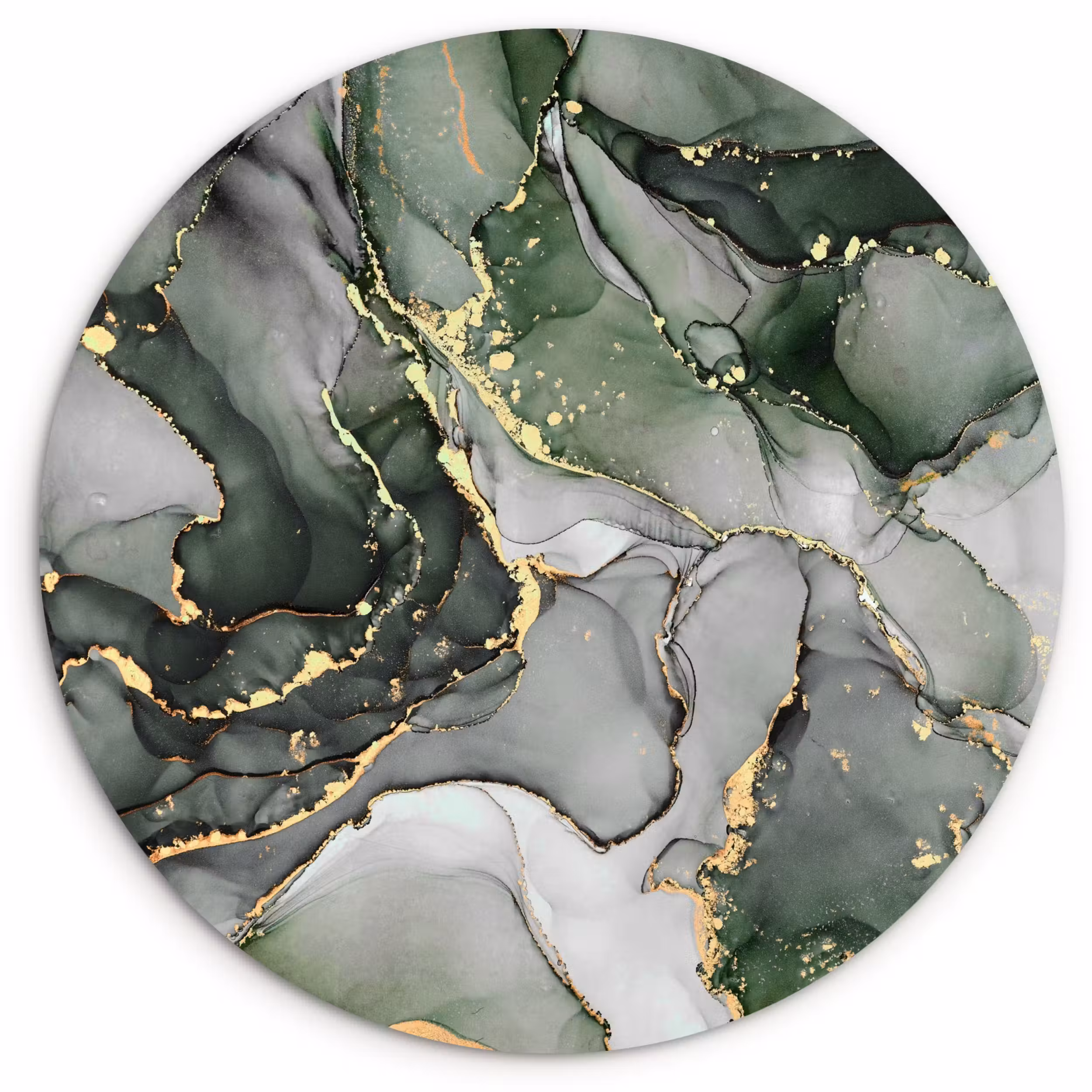 Muurcirkel - Luxe - Marmer - Groen