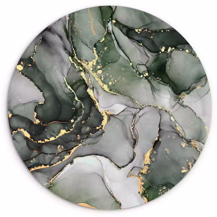 Muurcirkel - Luxe - Marmer - Groen