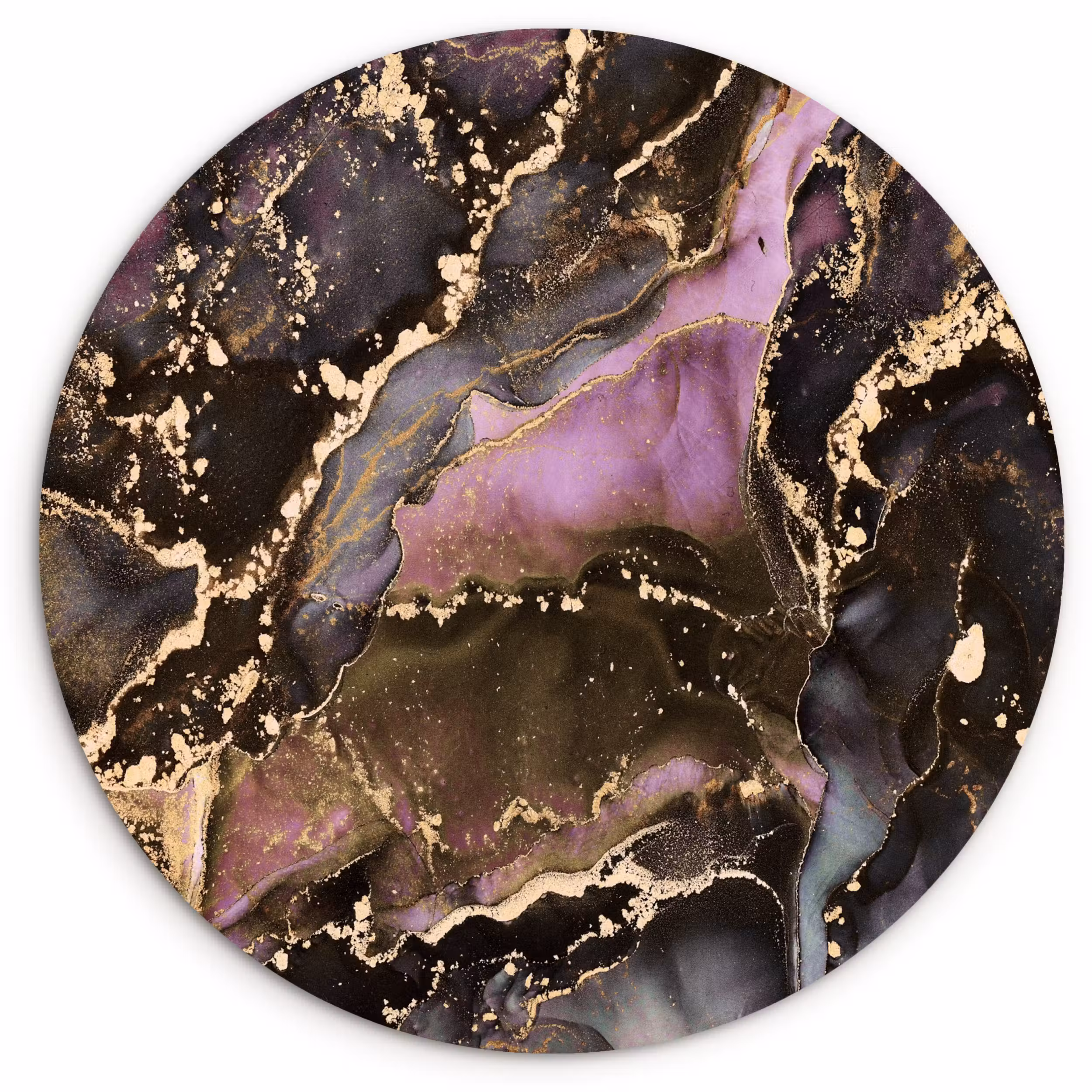 Muurcirkel - Marmer - Gold - Steen - Abstract