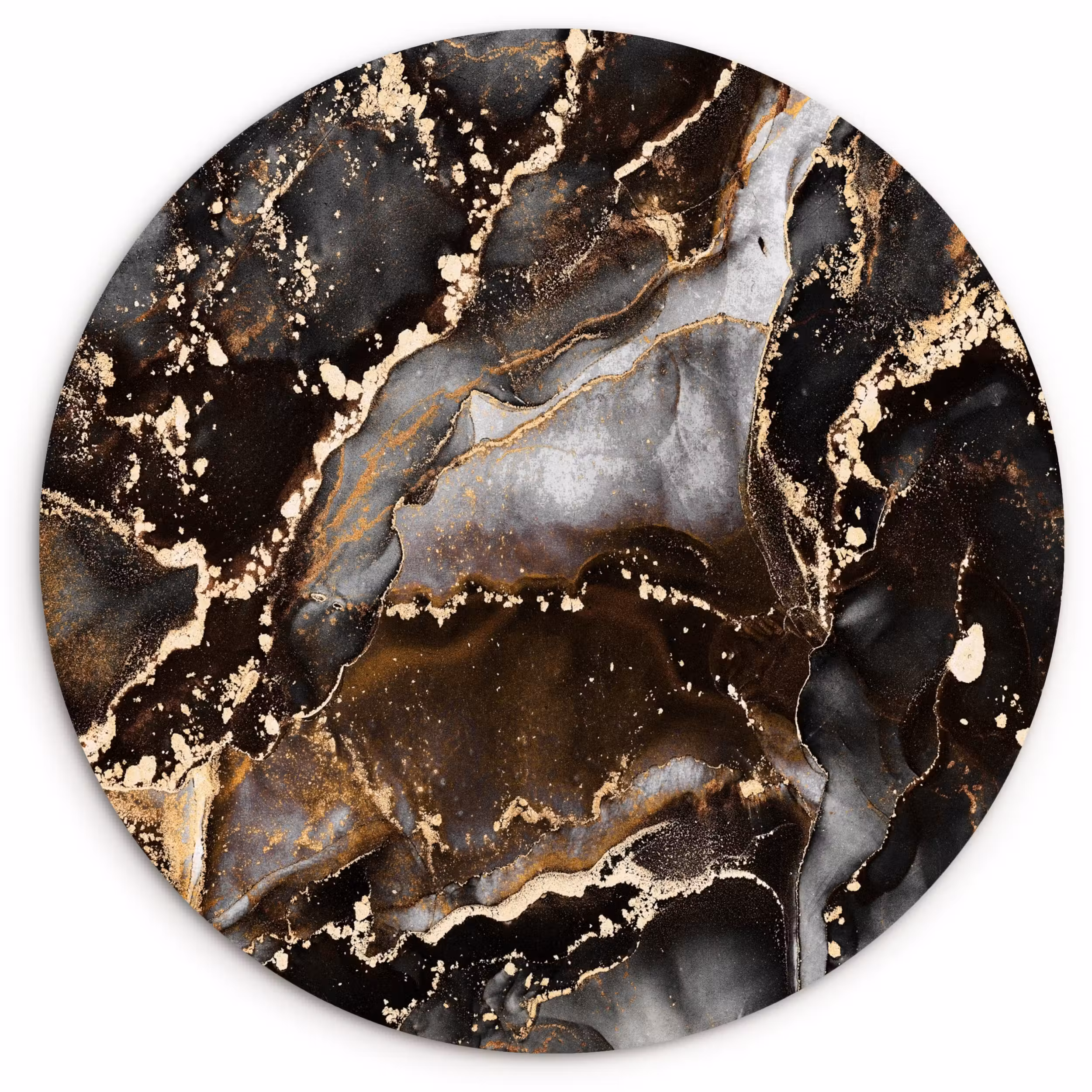Muurcirkel - Marmer - Goud - Glitter - Luxe