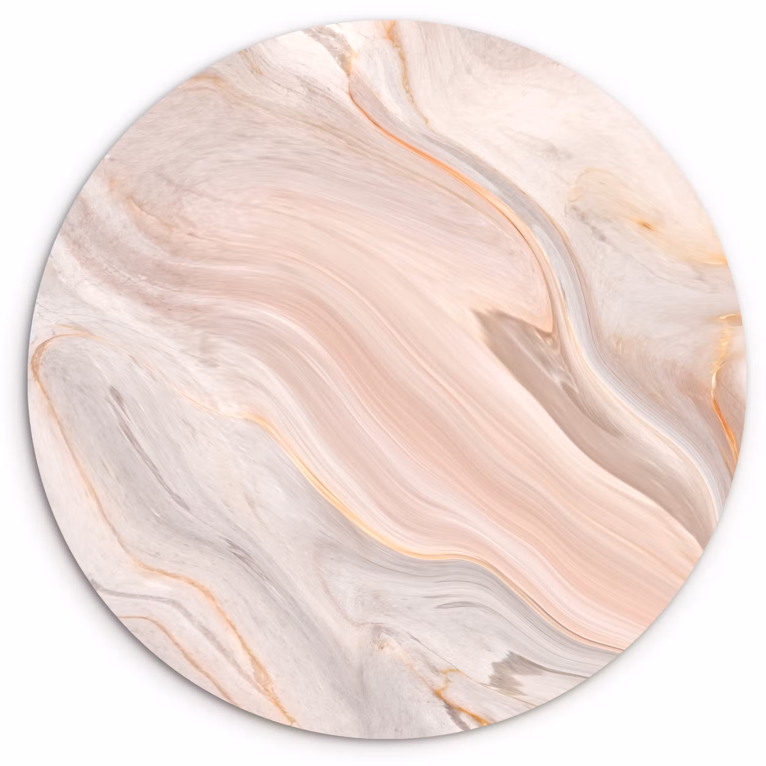 Muurcirkel - Marmer - Patroon - Pastel - Abstract - Marmerlook - Luxe