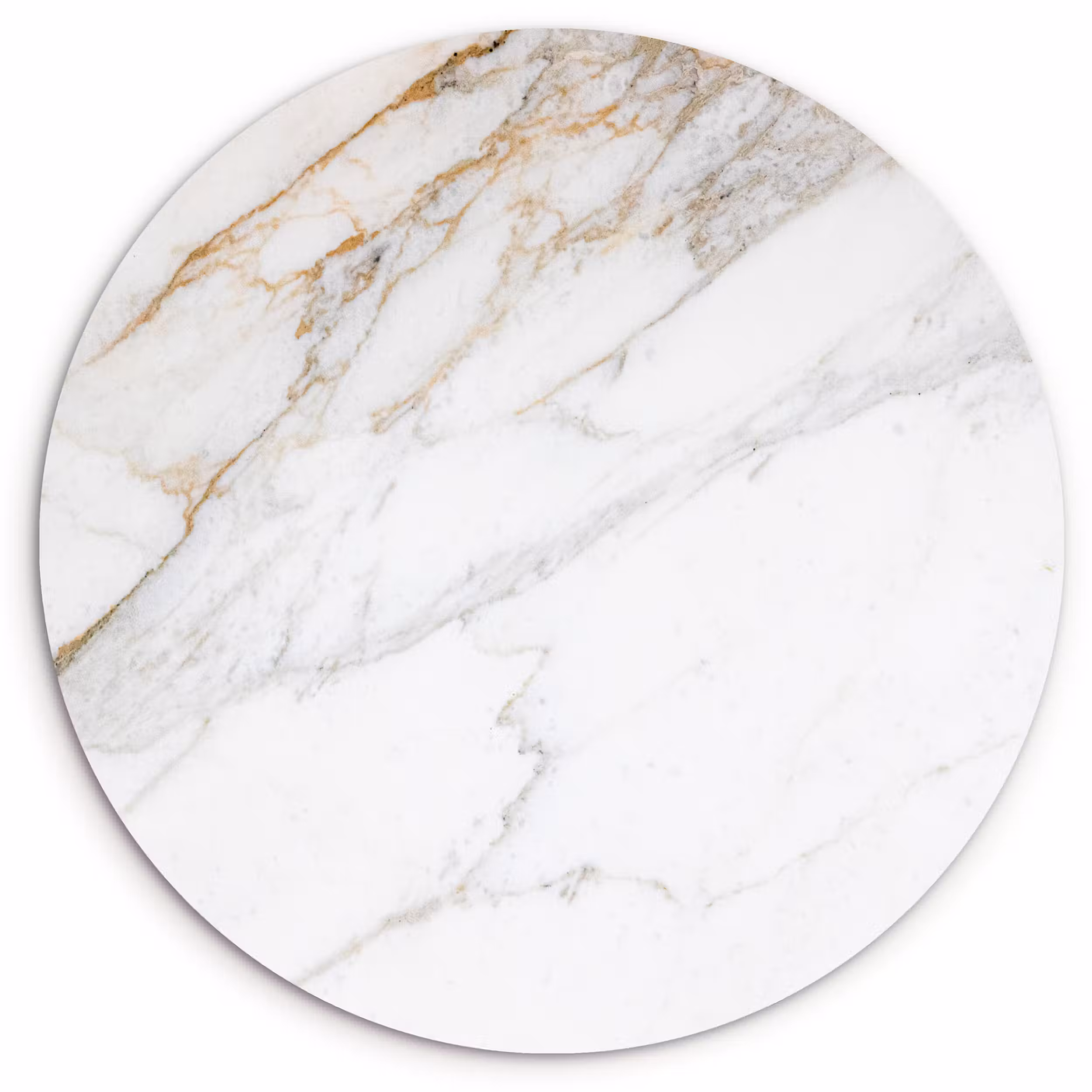 Muurcirkel - Marmer - Steen - Wit - Goud - Marmerlook - Steen - Luxe