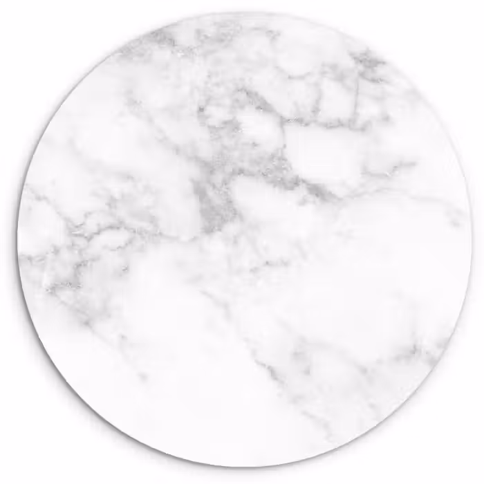 Muurcirkel - Marmer - Wit - Grijs - Luxe - Marmerlook - Steen