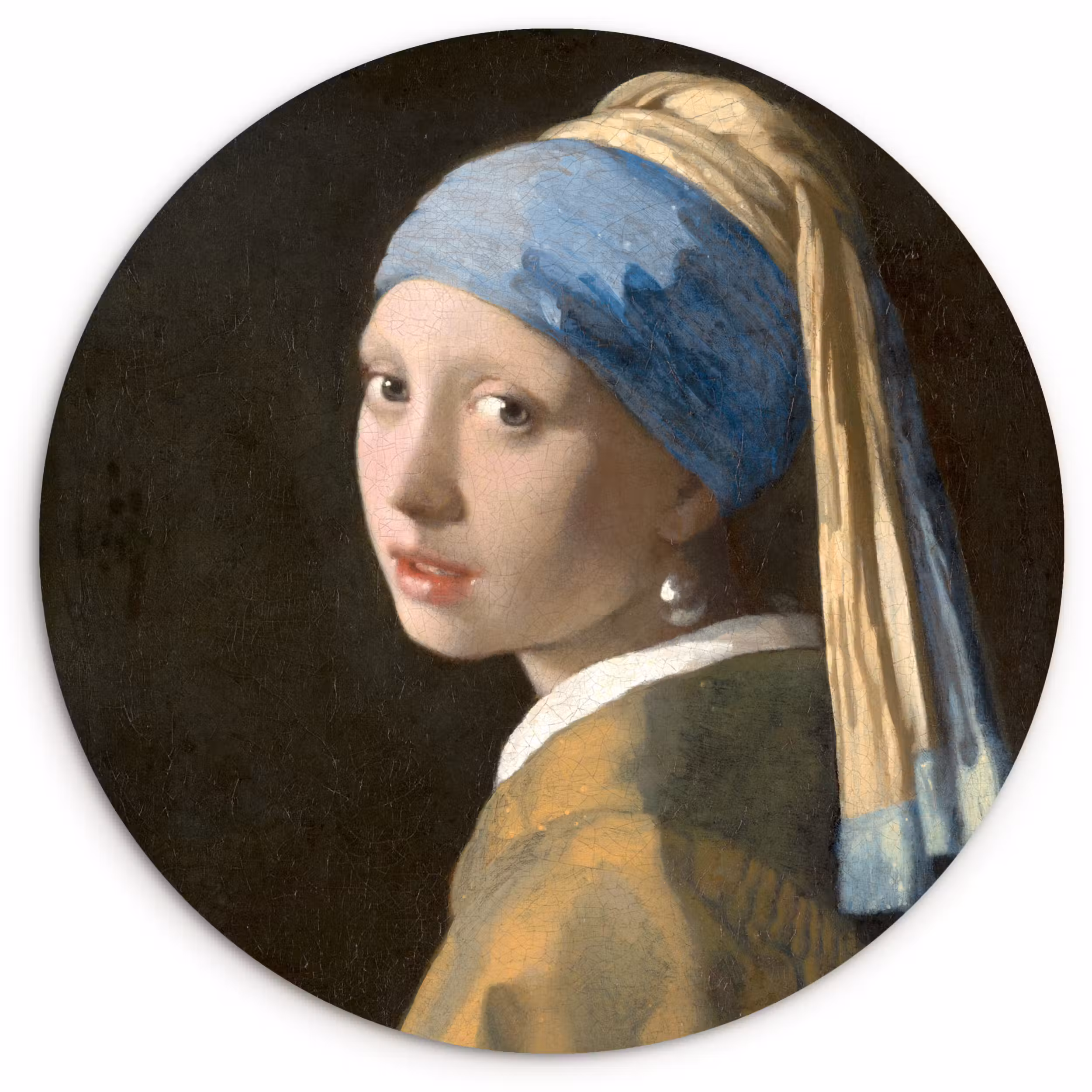 Muurcirkel - Meisje met de Parel - Schilderij van Johannes Vermeer