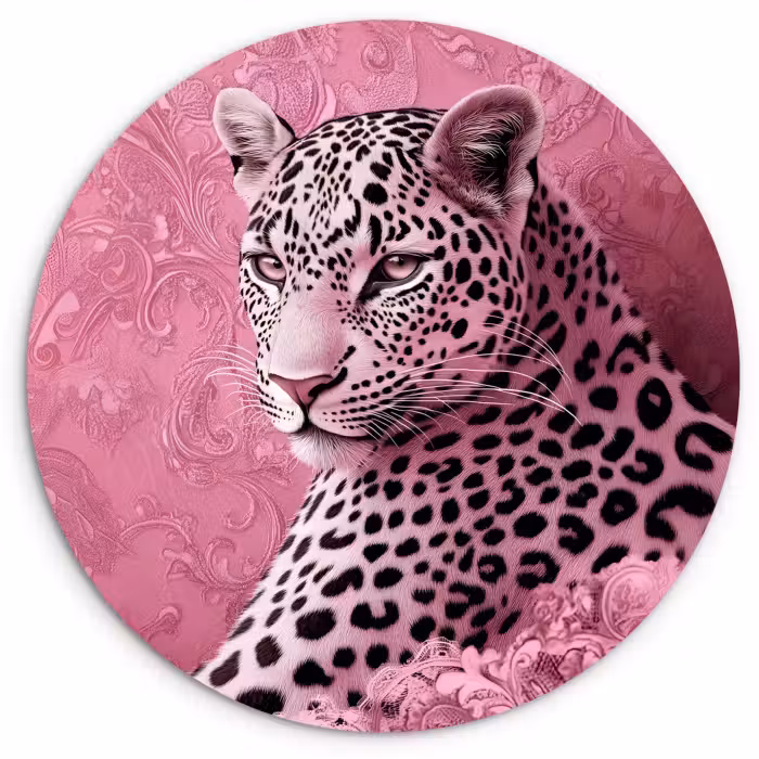 Muurcirkel - Panter - Luxe - Roze