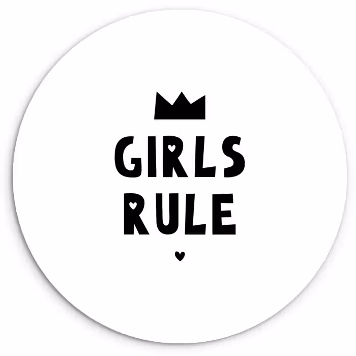 Muurcirkel - Quotes - Kinderen - Meisjes - Girls Rule - Spreuken