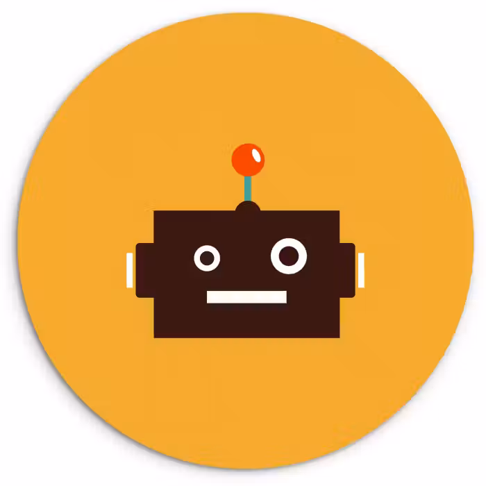 Muurcirkel - Robot - Gezicht - Antenne - Geel - Jongens - Kind