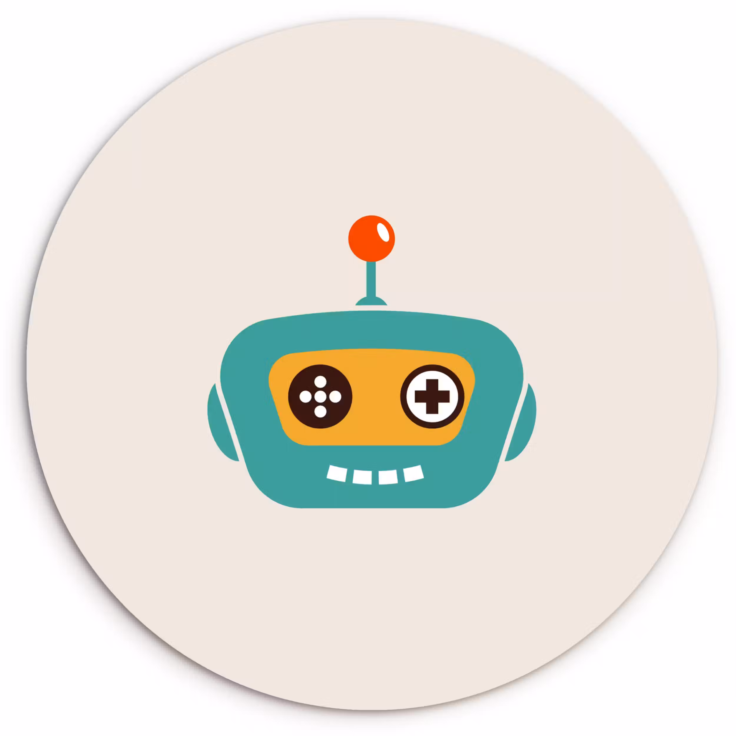 Muurcirkel - Robot - Gezicht - Antenne - Technologie - Jongen - Kind