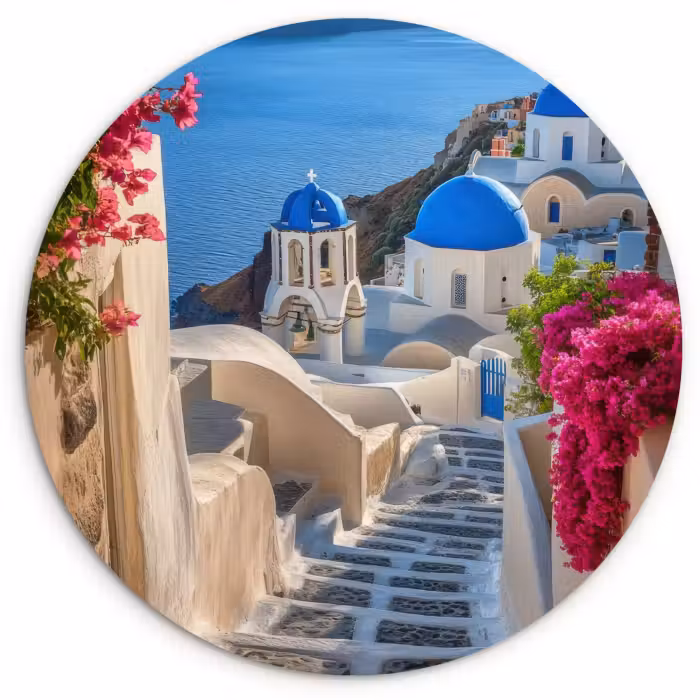 Muurcirkel - Santorini - Bloemen - Griekenland