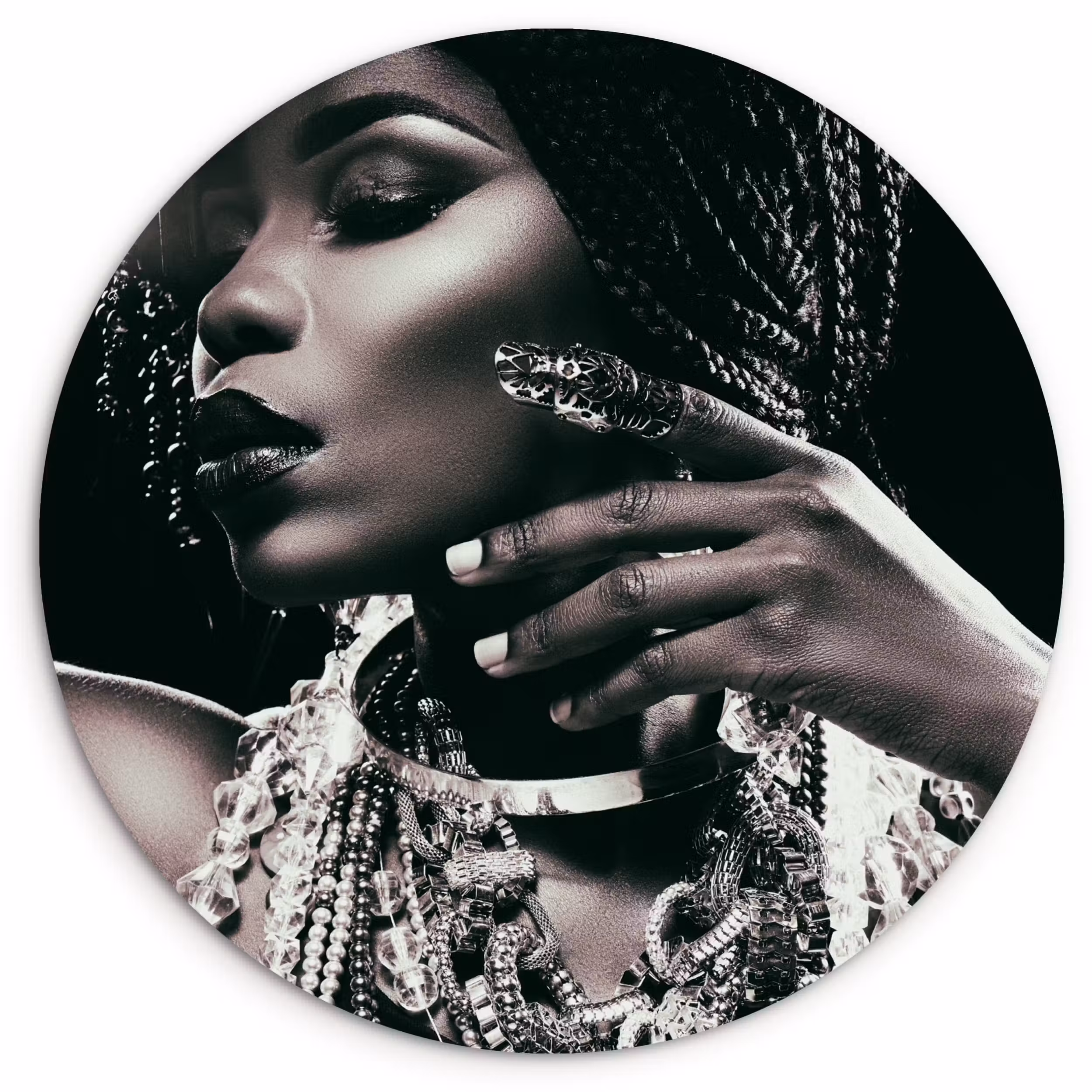 Muurcirkel - Sieraden - Vrouw - Ring - Zwart - Wit - Luxe