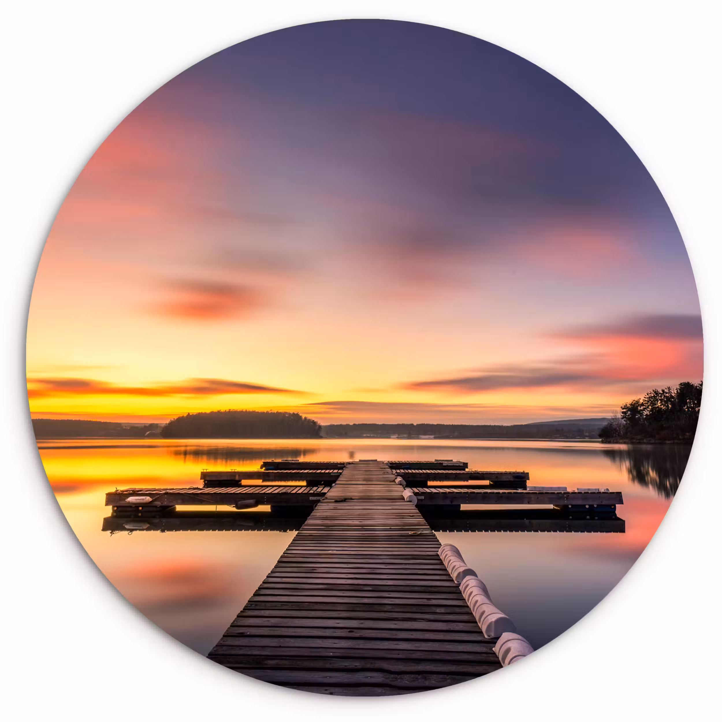 Muurcirkel - Steiger - Zonsondergang - Water - Zee - Reflectie