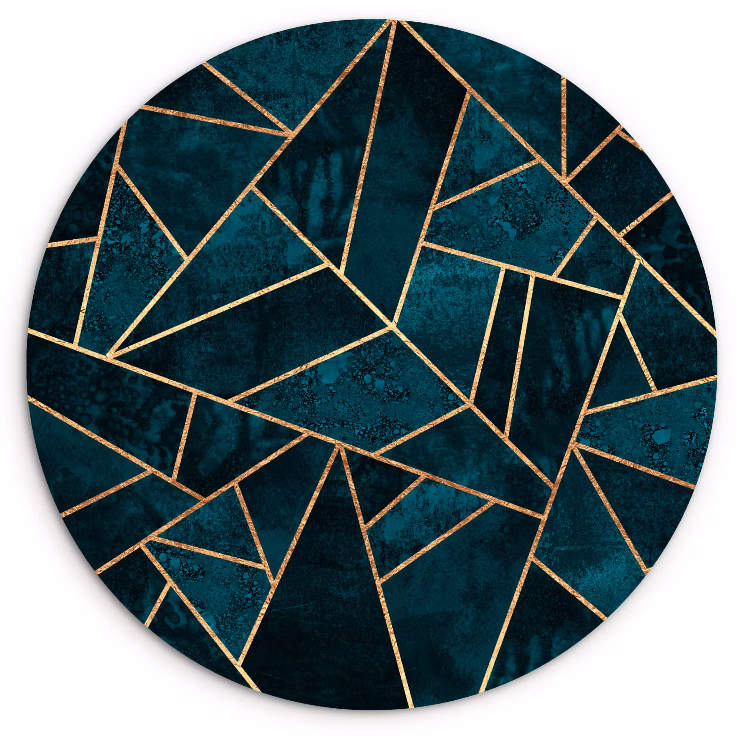 Muurcirkel - Stenen - Goud - Luxe - Patronen - Abstract