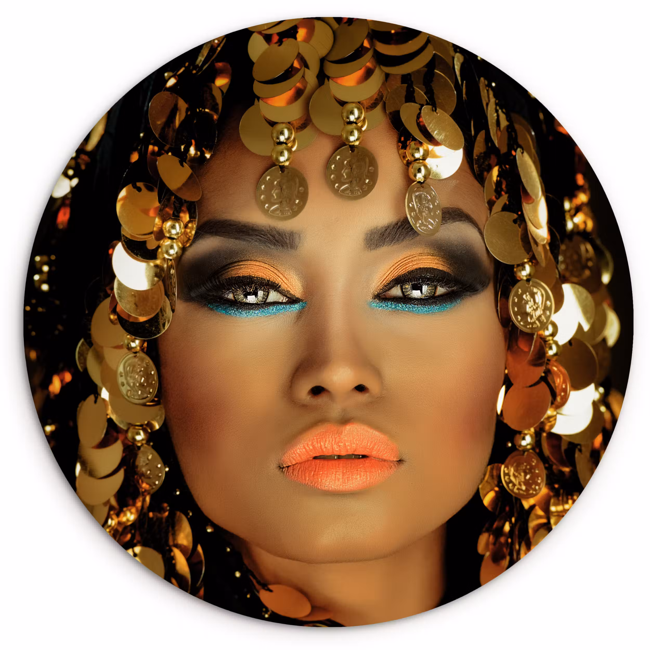Muurcirkel - Vrouw - Cleopatra - Goud - Sieraden - Make up - Luxe