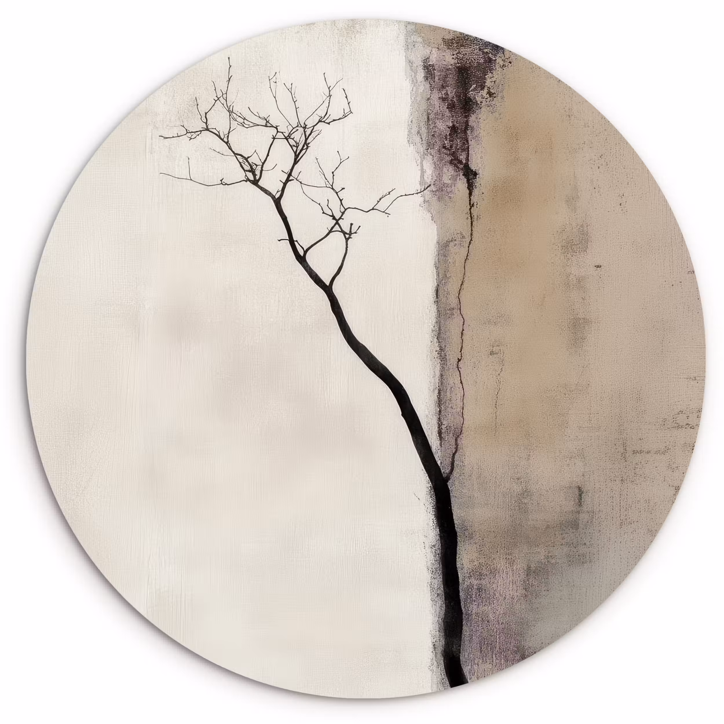 Muurcirkel - Wabi sabi - Plant - Beige