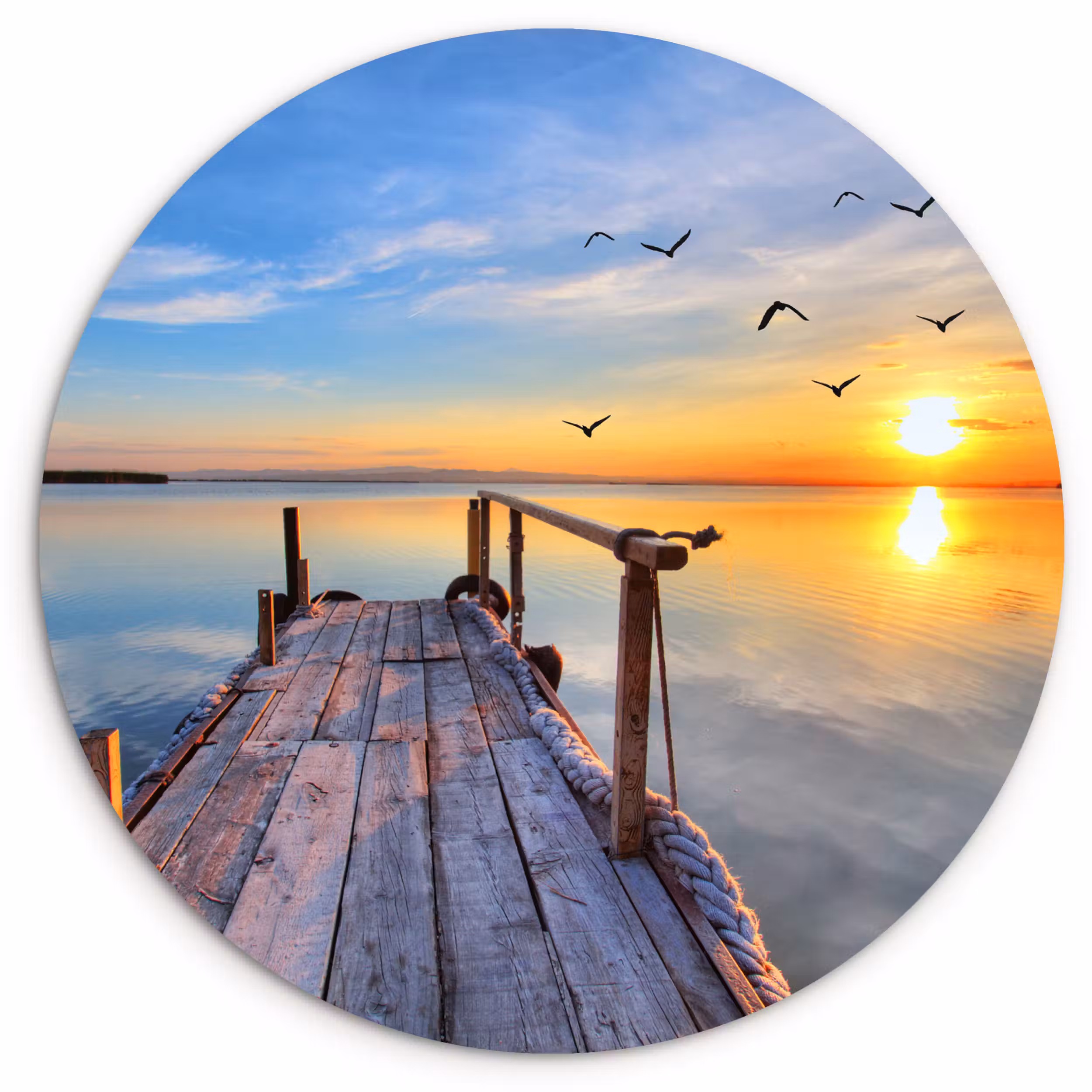 Muurcirkel - Water - Steiger - Vogels - Zonsondergang - Horizon