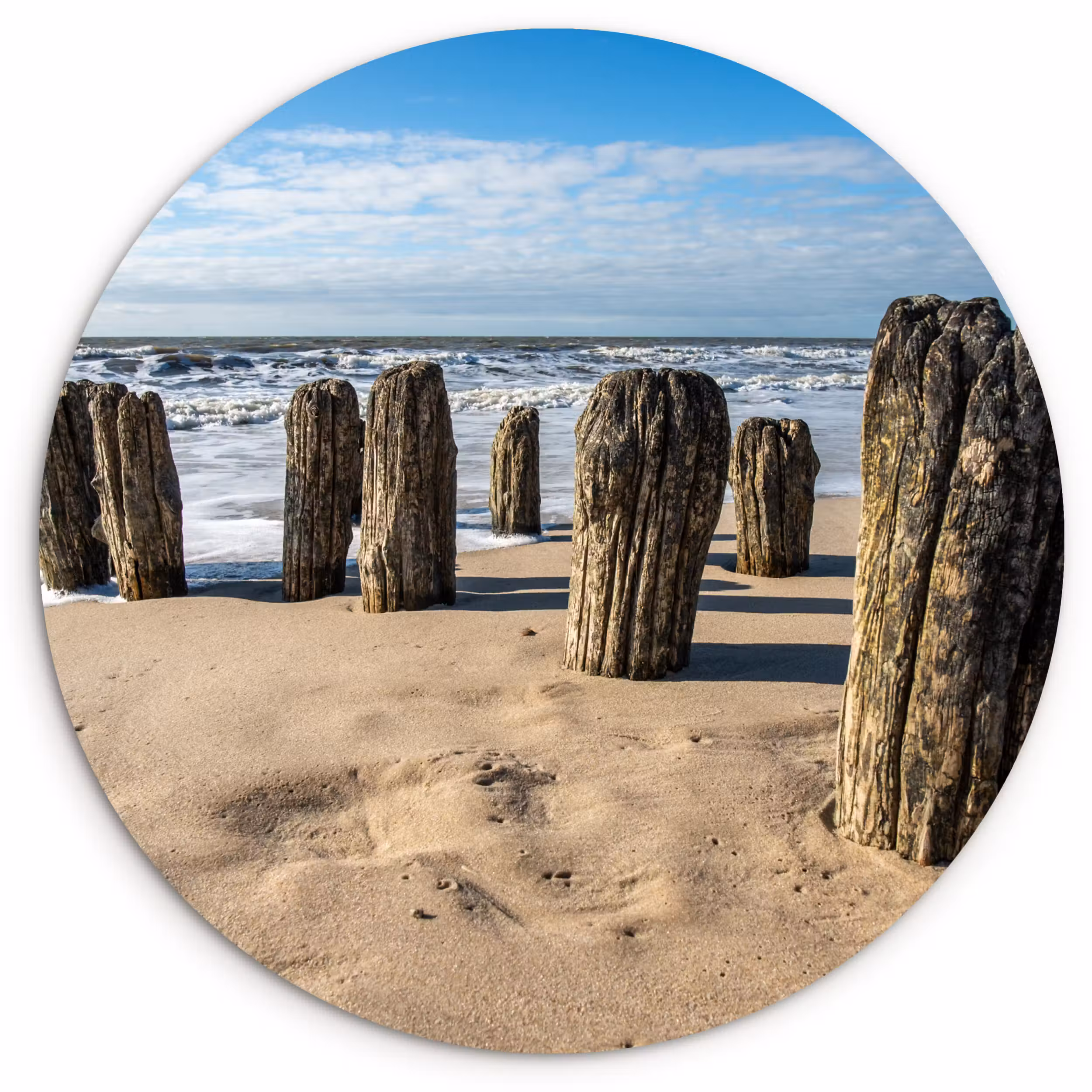 Muurcirkel - Zand - Strand - Paal - Water - Zomer