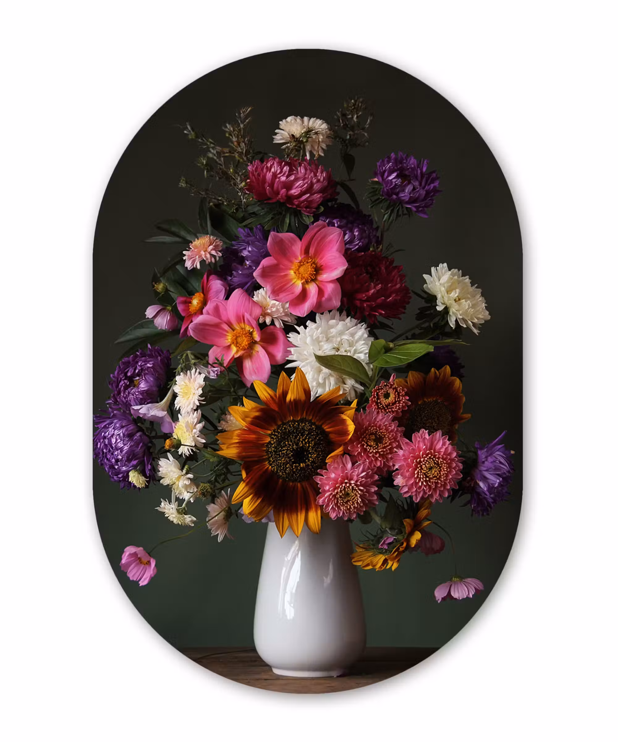 Muurovaal - Bloemen - Stilleven - Kleur