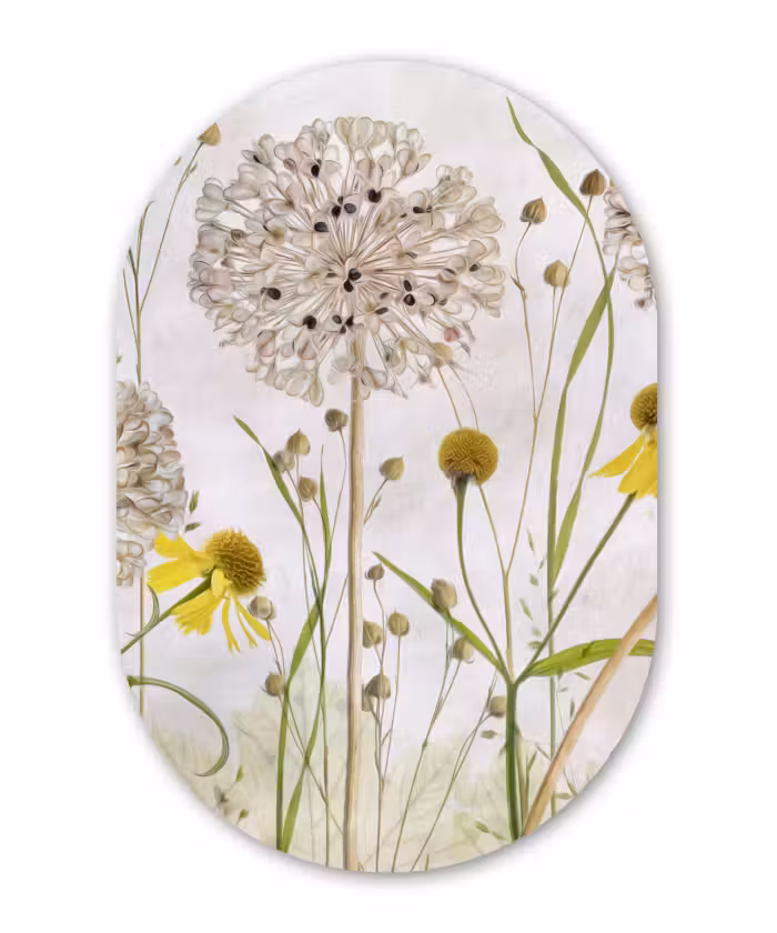 Muurovaal - Bloemen - Stilleven - Olieverf