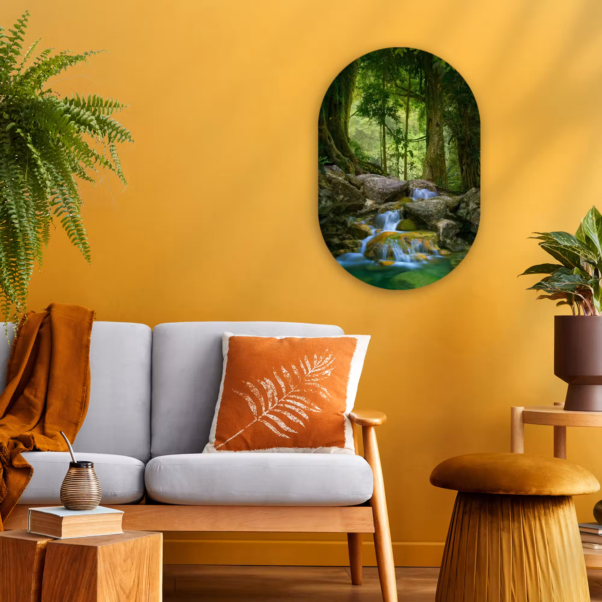 Muurovaal - Jungle - Stenen - Water - Natuur - Planten