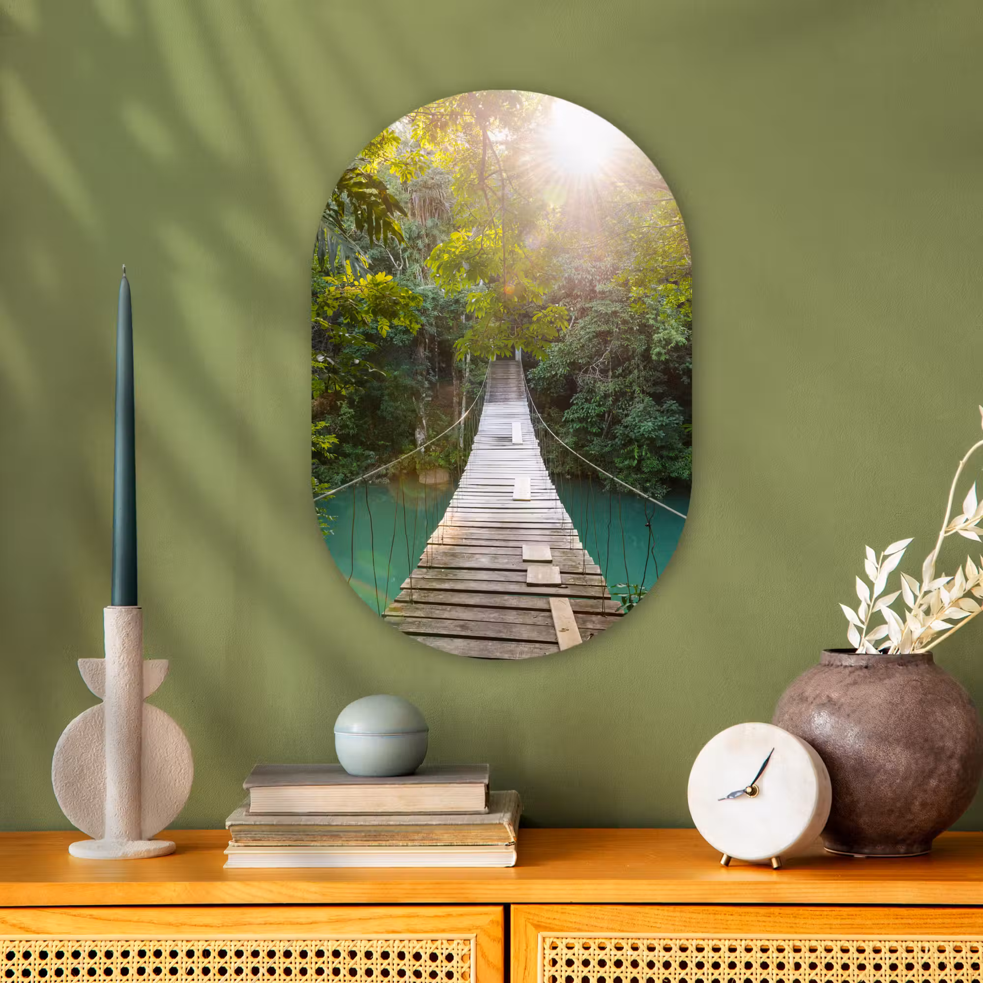 Muurovaal - Jungle - Water - Brug - Natuur - Planten