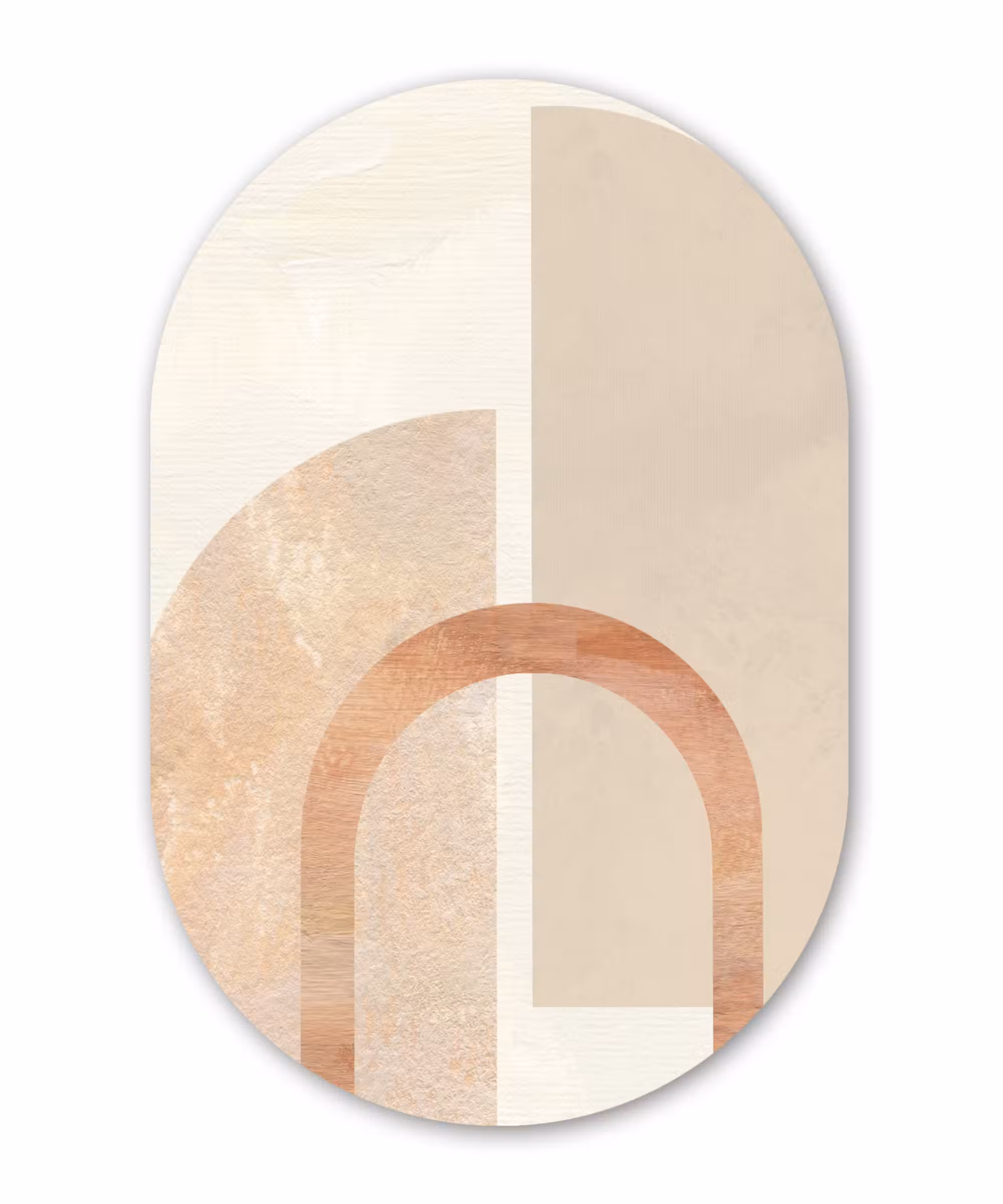 Muurovaal - Marmer - Design - Roze